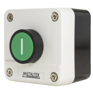 Caixa Plástica com 1 Botão Pulsador - Verde - 1NA