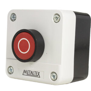 Caixa Plástica com 1 Botão Pulsador - Vermelho - 1NF