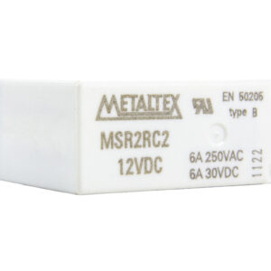 Relé Miniatura de Potência 2 REV - Bobina de 12VCC - Capacidade de 6A - Terminais para PCI